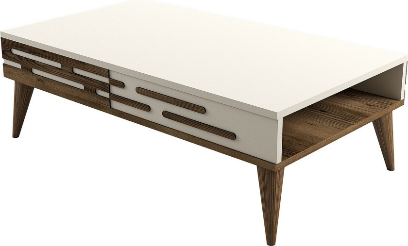 Valensiya Sofabord 105 cm - Valnøtt/Krem