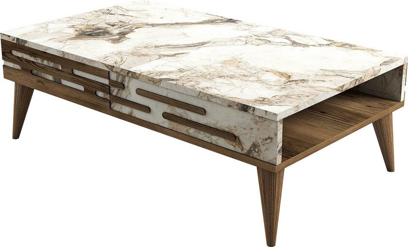 Valensiya Sofabord 105 cm - Valnøtt/Hvit