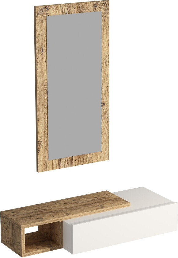 Vien Sidebord 82 cm - Brun/Hvit