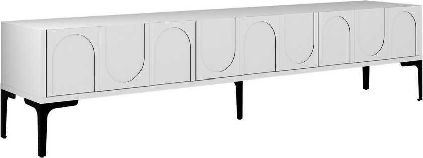 Hazim TV-benk 180 cm - Hvit/Svart