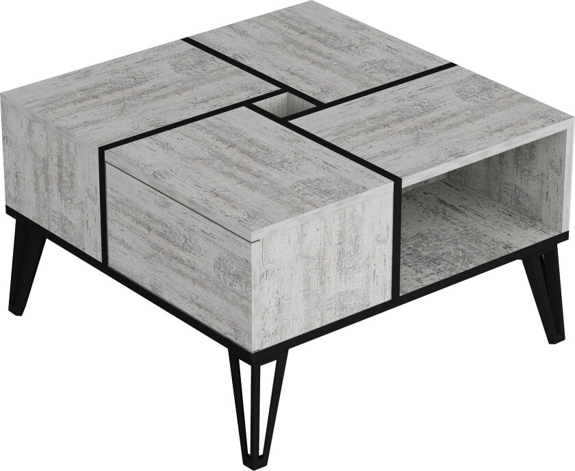 Masaaki Sofabord 72 cm - Hvit/Svart