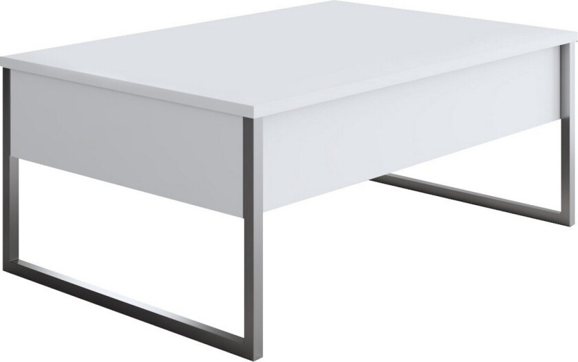 Luxe Sofabord 90 cm - Hvit/Sølv