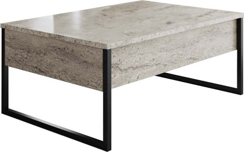 Luxe Sofabord 90 cm - Beige/Svart