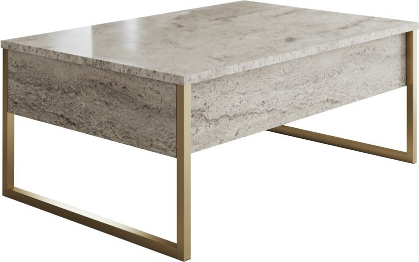 Luxe Sofabord 90 cm - Beige/Gull