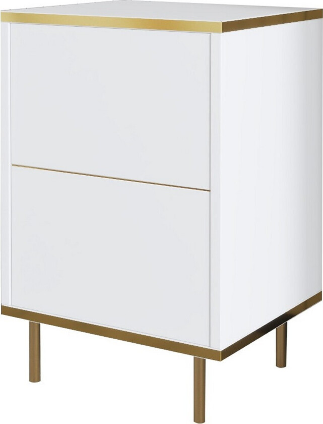 Imaj Nattbord 40 cm - Hvit/Gull