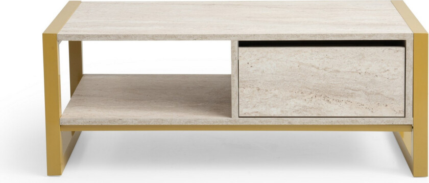 Haldizen Sofabord 105 cm - Gull/Marmor