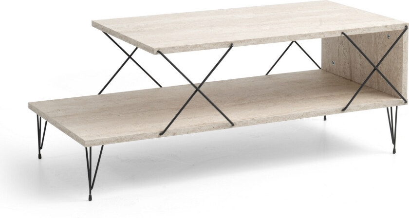 Bilde av Artenay Sofabord 100 cm - Svart/Marmor