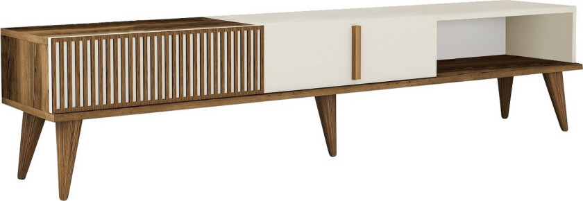 Lissione Tv-benk 180 cm - Valnøtt/Krem