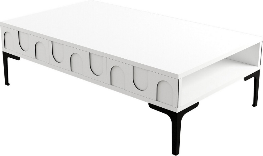 Hazim Sofabord 105 cm - Hvit/Svart