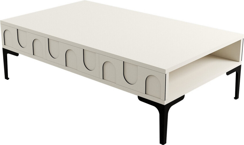 Hazim Sofabord 105 cm - Krem/Svart