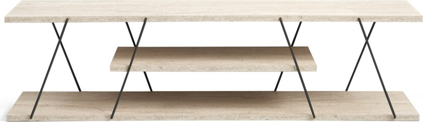 Canaz TV-benk 120 cm - Svart/Marmor