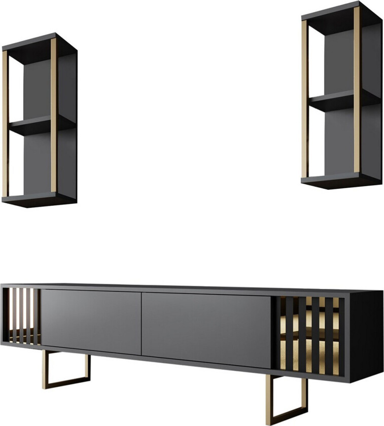 Bilde av Masatomo TV-benk 180 cm - Antrasitt/Svart