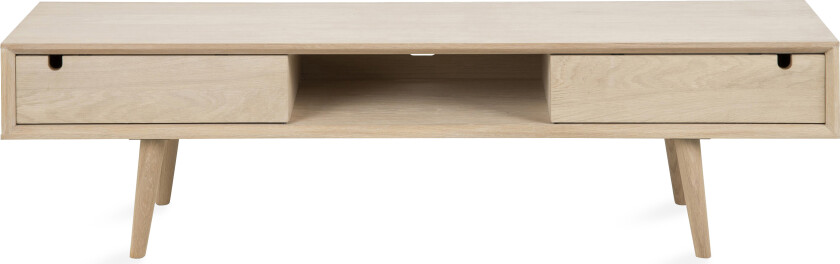 Myrviken TV-benk 160 cm - Hvitpigmentert Eik