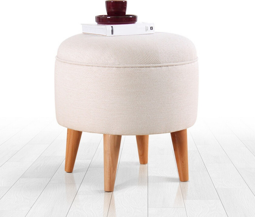 Anaro Sittepuff Rund - Beige