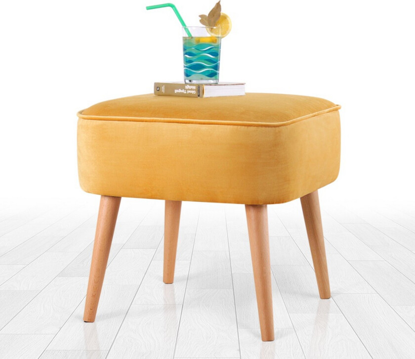 Anaro Sittepuff 45 cm Rektangulær - Gul