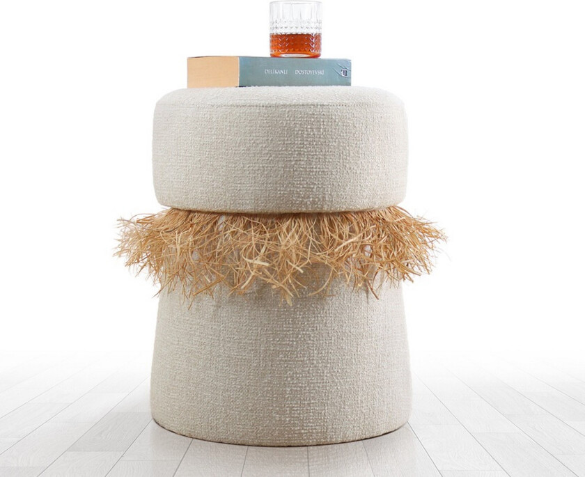 Anaro Sittepuff Rund - Beige