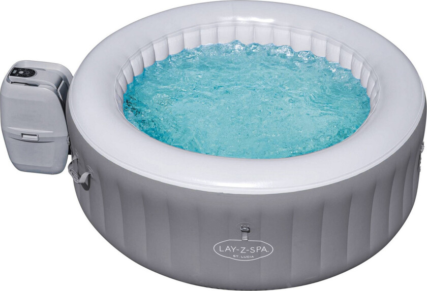 Lay-Z Spa St.Lucia AirJet oppblåsbart spabad 2-3 personer Gr - Bestway