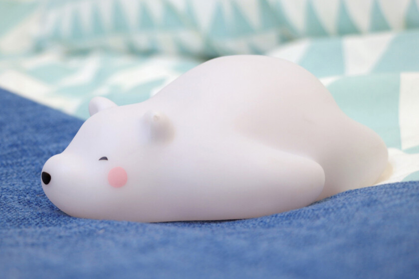 Nattlampe Lazy Friends Isbjørn Hvit