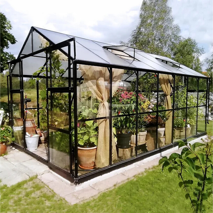 Marvell Drivhus 11,1m² - Antrasitt