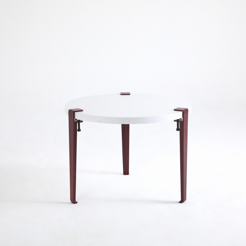 Fregoia Sofabord 60 cm Hvit/Rød - Hanah Home