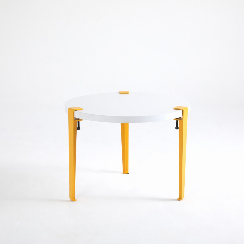 Fregoia Salongbord 60 cm Hvit/Gul - Hanah Home