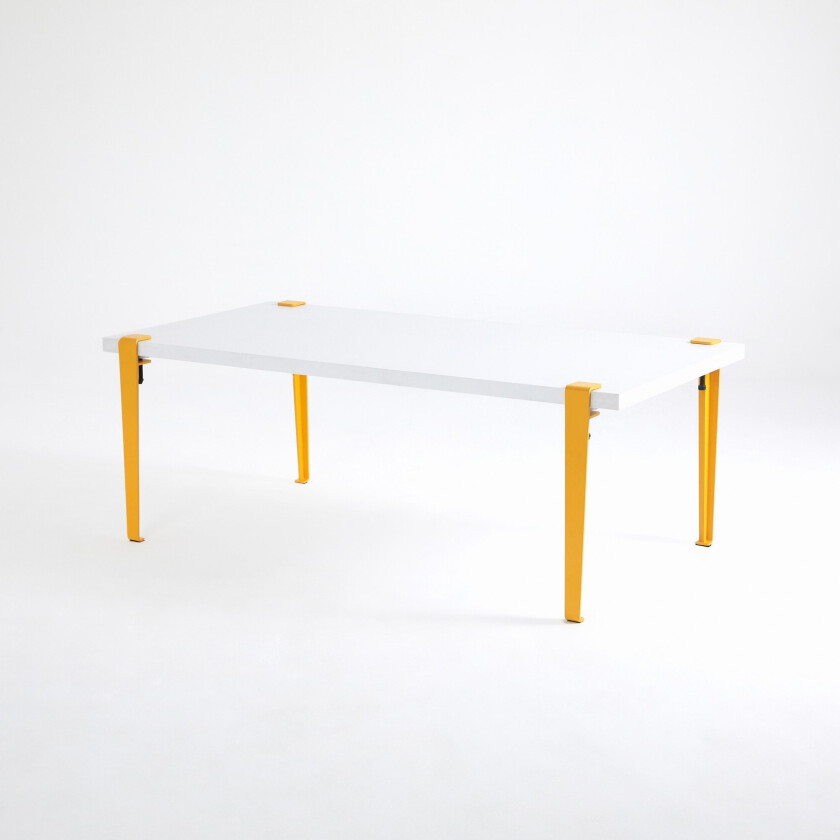 Fonissa Sofabord 120x60 cm Hvit/Gul - Hanah Home