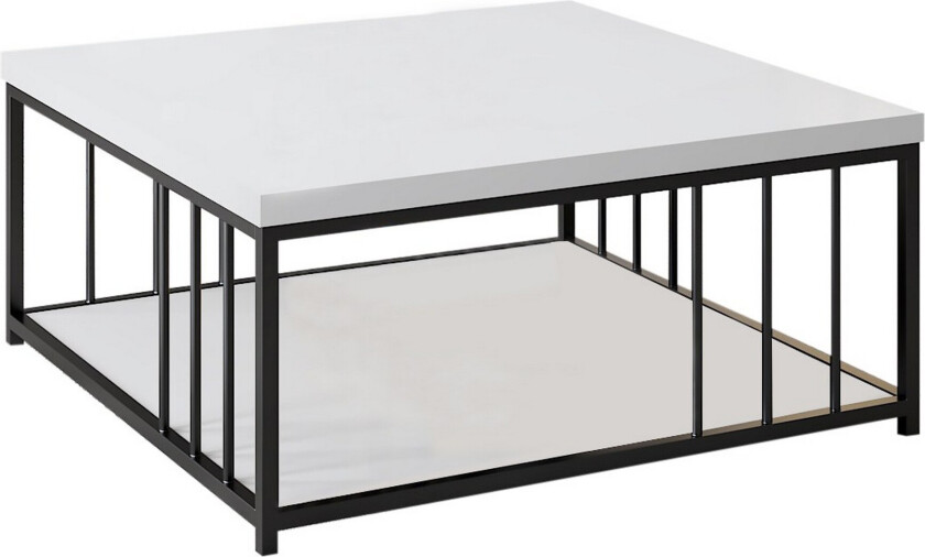 Zenn Sofabord 90x90 cm Hvit/Svart - Hanah Home