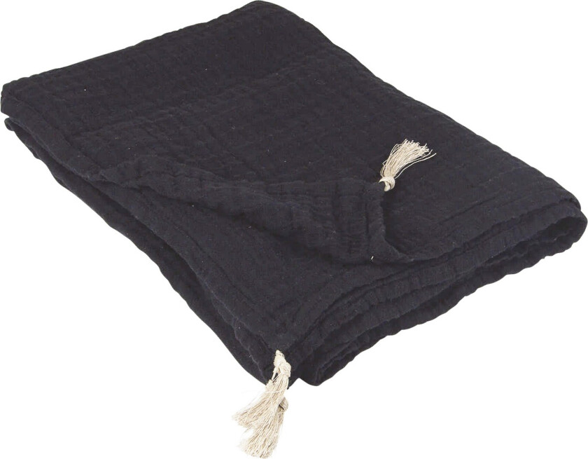 Mabiya Pledd 130x170 cm - Svart