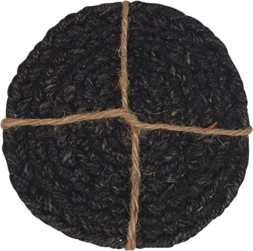 Sigge Glassunderlag Ø10 cm - Svart