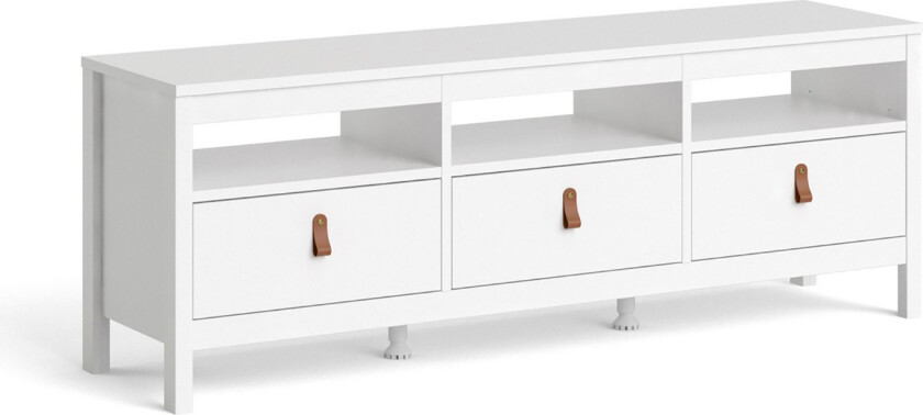 Vallvidera Tv-benk 151 cm - Hvit/Natur