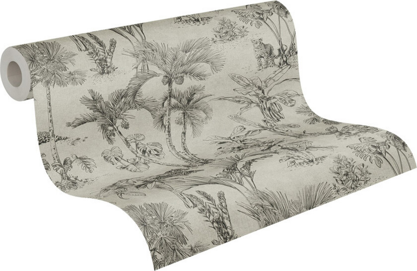 Jungle Tapet Cuba Uvevd Brun Svart - AS Creation