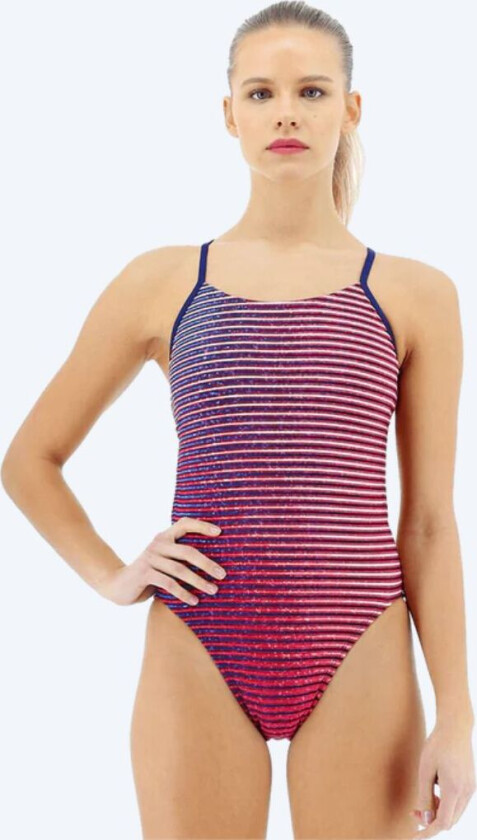 badedrakt til damer - Flux Cutoutfit - Rød/blå