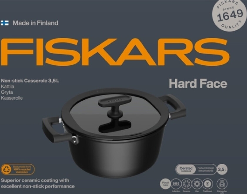 Casserole Hard Face 3.5L With Lid