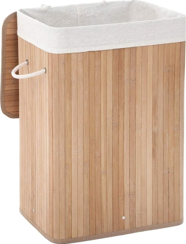 Stor Bambus Skittentøyskurv 72 L 40 X 30 X 60 Cm