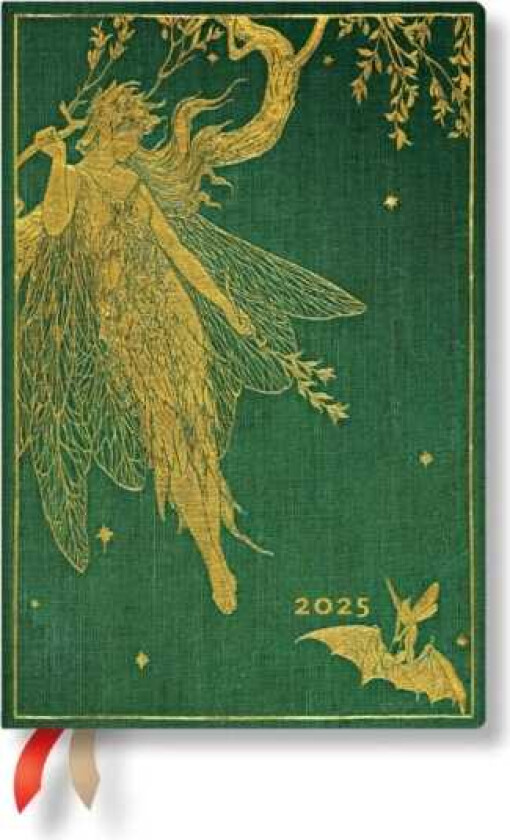 Olive Fairy (Lang’s Fairy Books) Mini 12month Dayatatime Hardback Dayplanner 2025 (Elastic Band Closure)