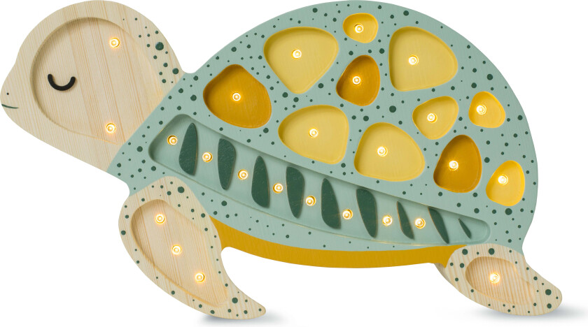 Lampe Skilpadde, Galapagos Sage - Nattlamper - Tre
