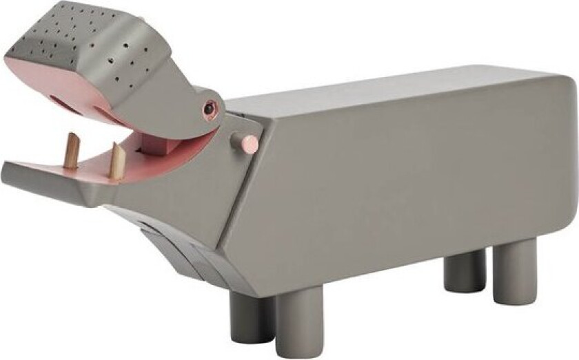 Flodhest 21,5x5,5x9 cm grå