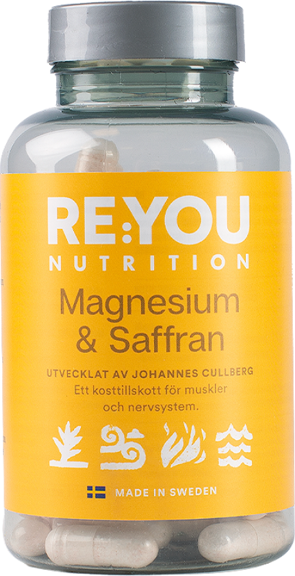 Magnesium + Saffran 100 kapsler