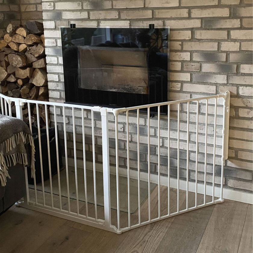 Max Hundegrind Utdragbar Hvit 90-223x70,5 cm (90 - 223 x h 70,5)