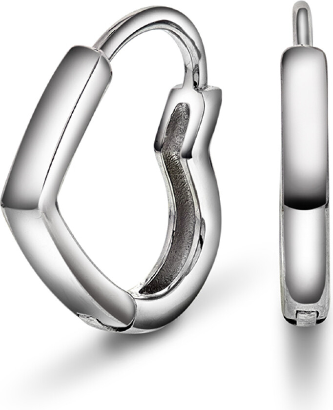 Hjerteglimt øreringer i 925 sølv