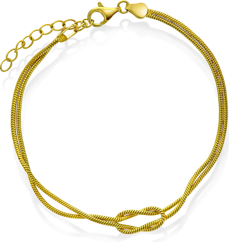 Armbånd i 925 forgylt sølv med evighetstegn