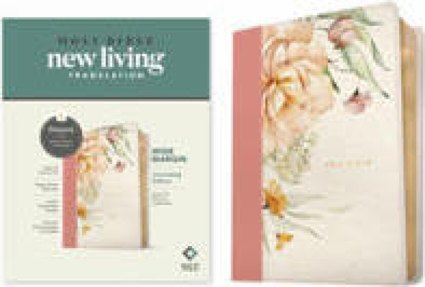 NLT Wide Margin Bible, Filament-Enabled Edition (Leatherlike, Dusty Pink Blossoms, Red Letter)