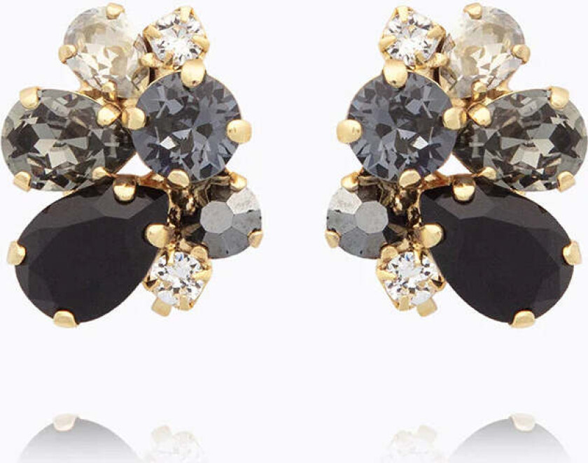 Katie Earrings Gold Black Combo