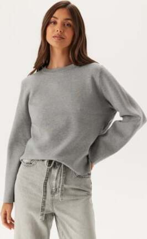 Objreynard Square Sleeve O-nec Light Grey Melange Detail:col M
