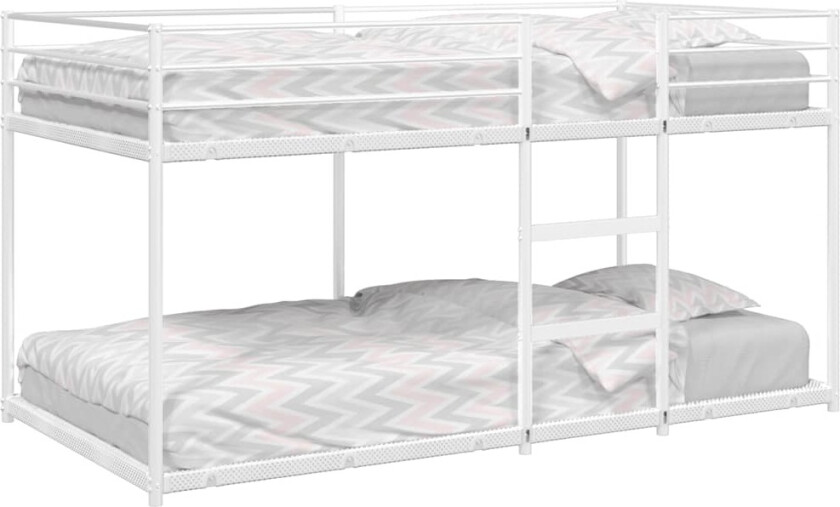 Køyeseng uten madrass hvit 90x190 cm stål