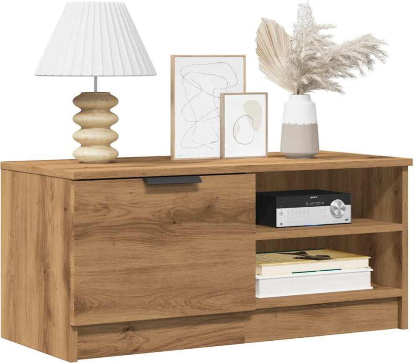 TV-benker 2 stk artisan eik 80x35x36,5 cm konstruert tre