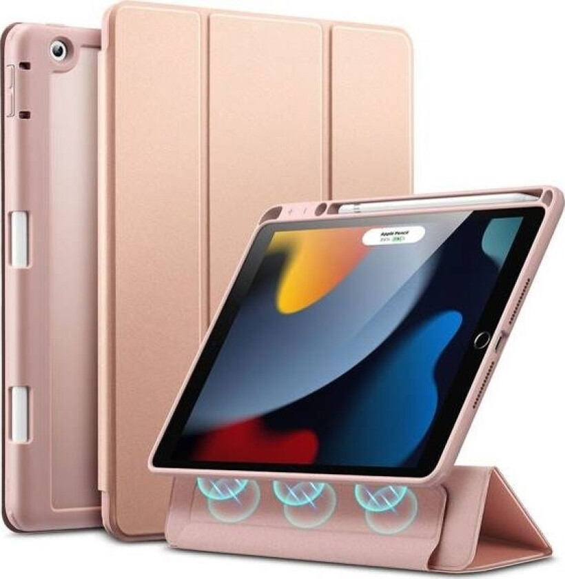Esr Tablet Case Esr Rebound Hybrid Case Apple Ipad 10.2 2019/2020/2021 (7Th, 8Th And 9Th Generations) Frosted Pink