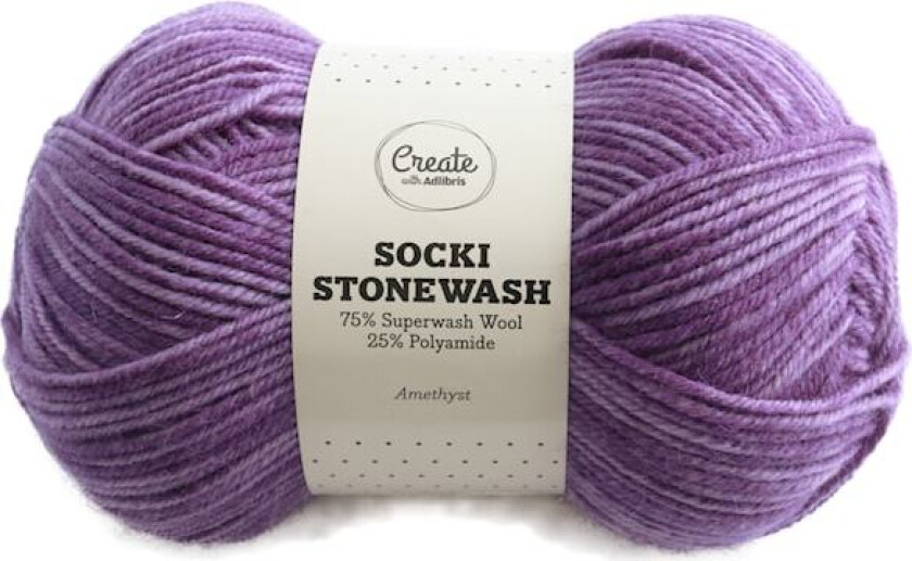 Socki Stonewash 100 g Amethyst B122 Adlibris