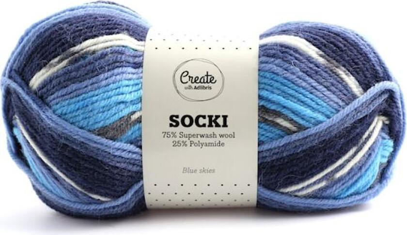 Socki Garn Ullmix 100 g Blue Skies B012 Adlibris