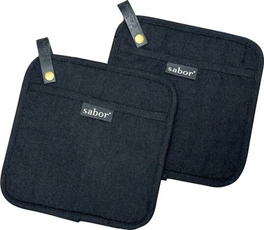 Bilde av Home gryteklut 20x20 cm 2 stk svart